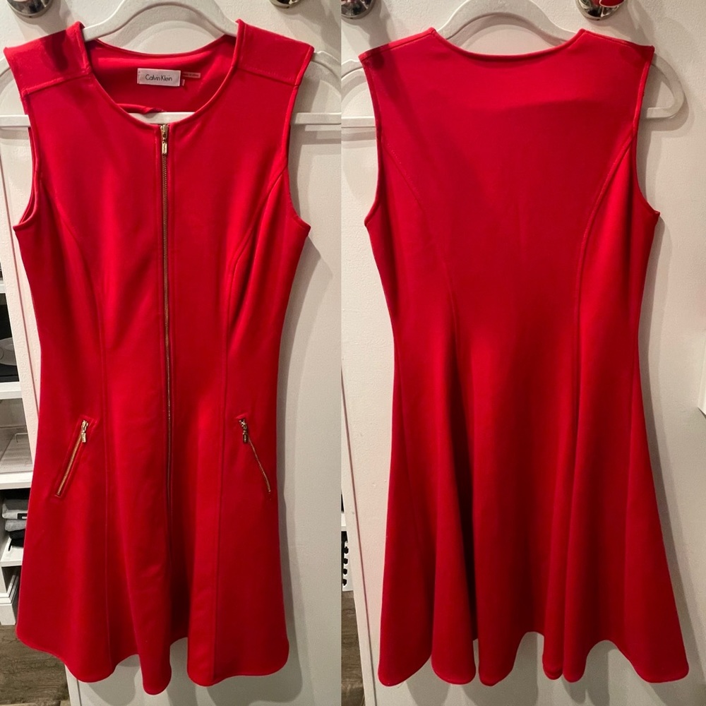Calvin Klein zip front dress